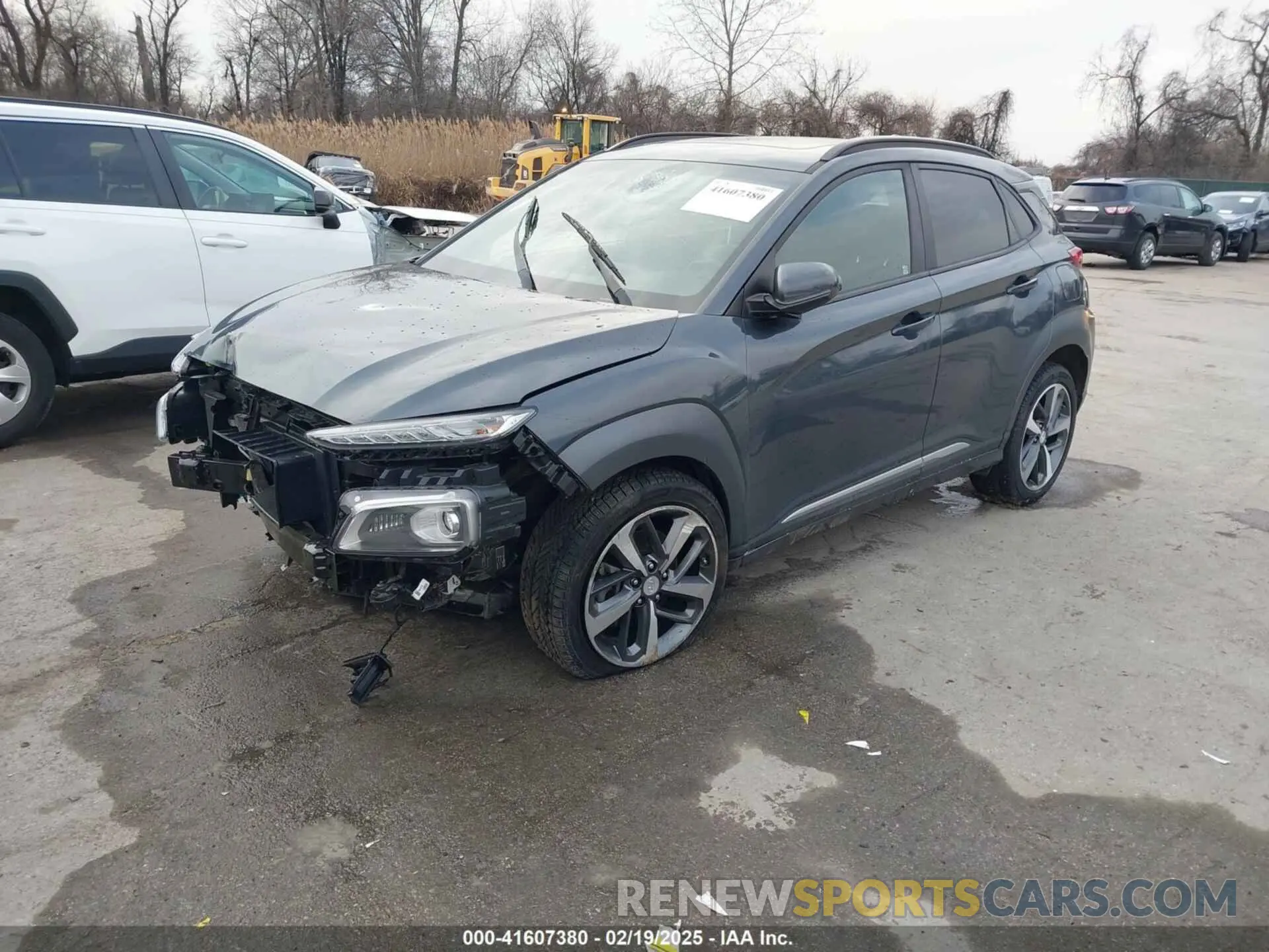 2 Photograph of a damaged car KM8K3CA59KU239307 HYUNDAI KONA 2019