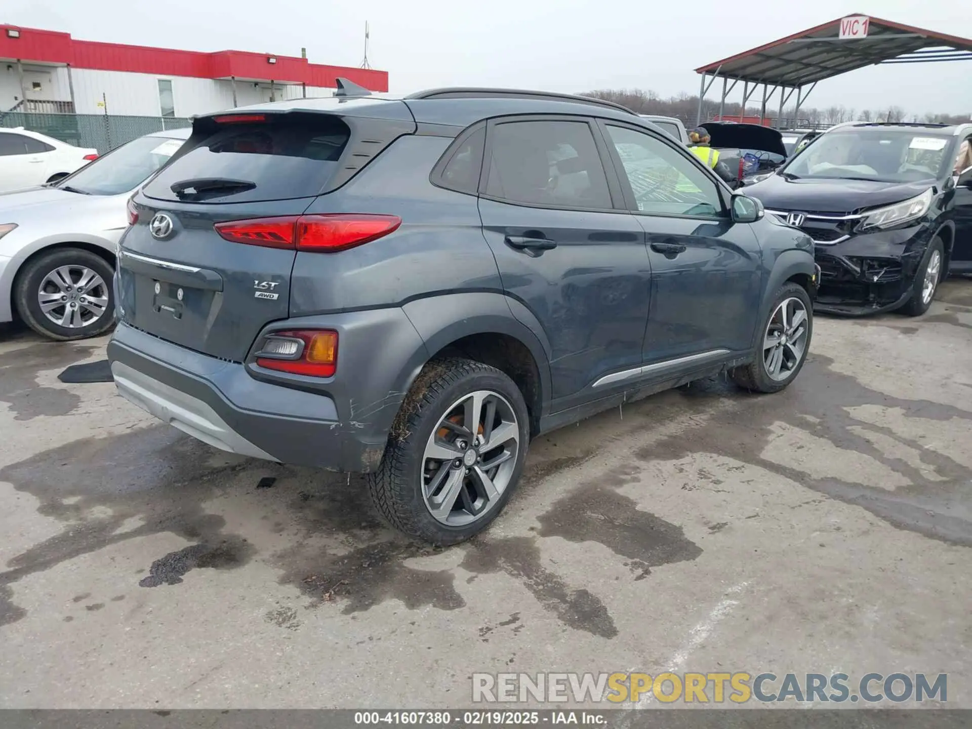 4 Photograph of a damaged car KM8K3CA59KU239307 HYUNDAI KONA 2019