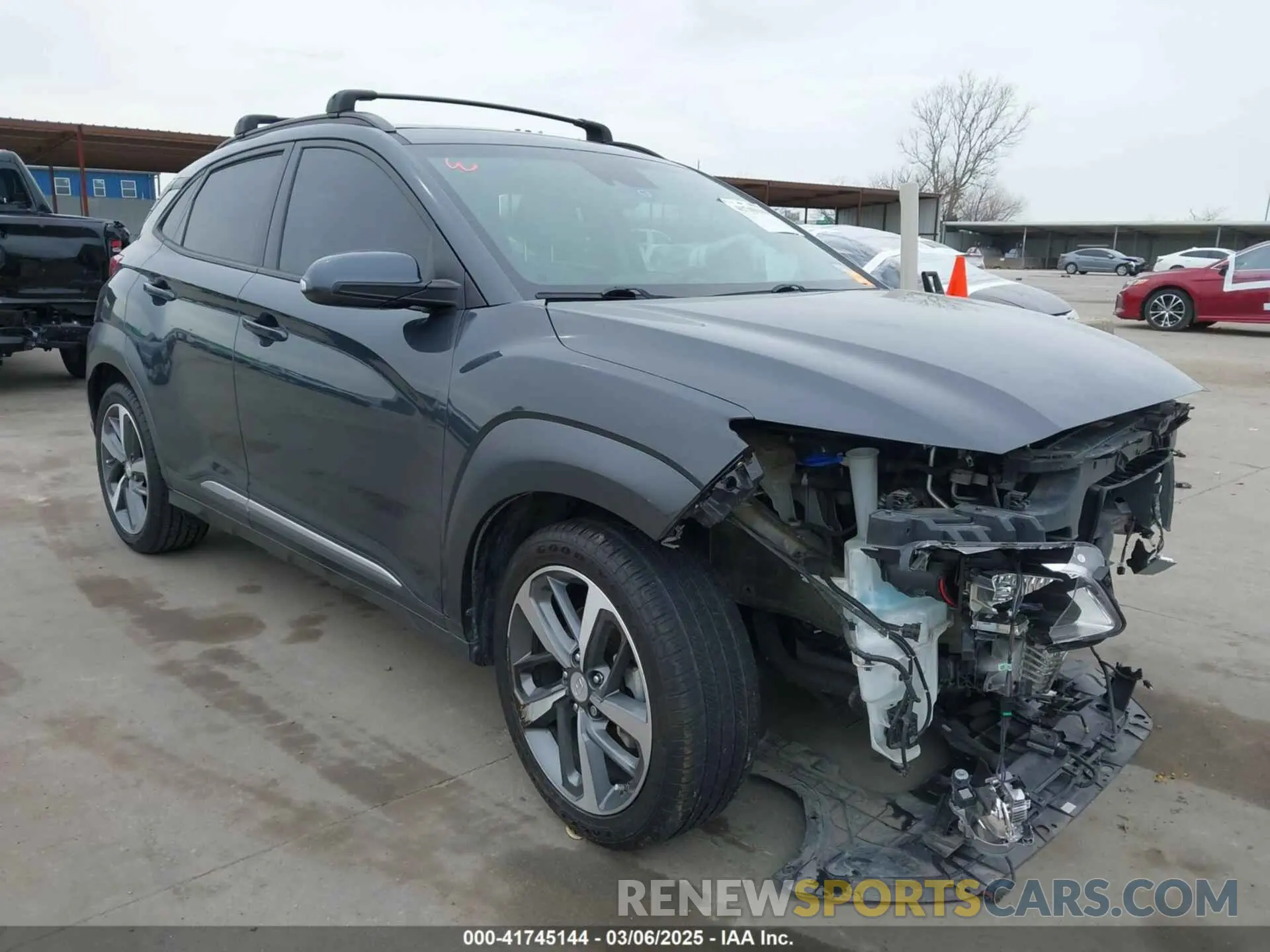 1 Photograph of a damaged car KM8K53A52KU382562 HYUNDAI KONA 2019