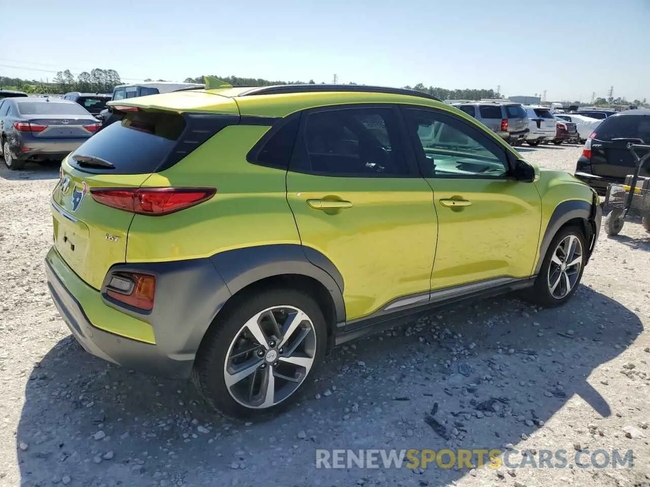 3 Photograph of a damaged car KM8K53A54KU361003 HYUNDAI KONA 2019