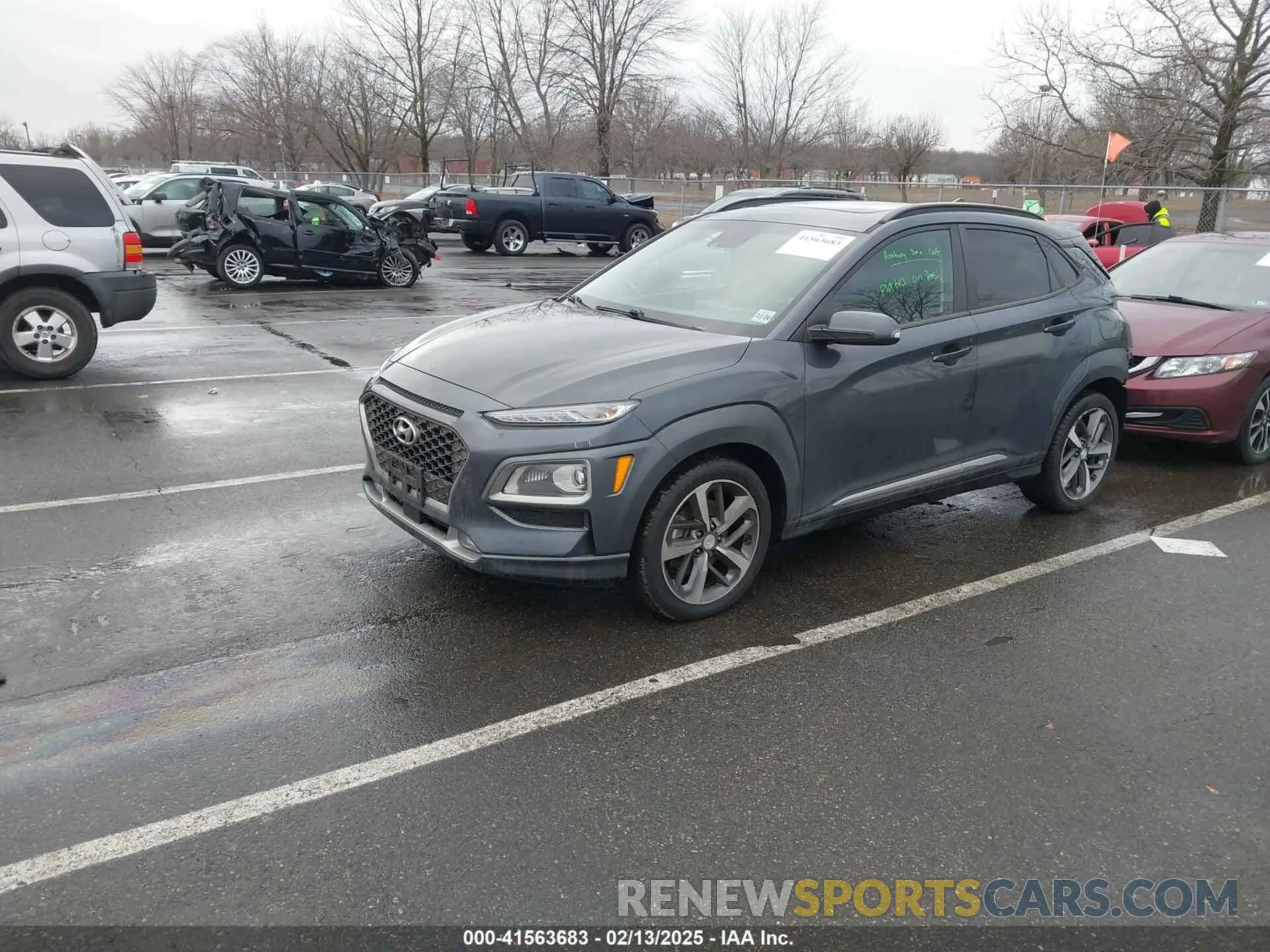 2 Photograph of a damaged car KM8K53A56KU369667 HYUNDAI KONA 2019