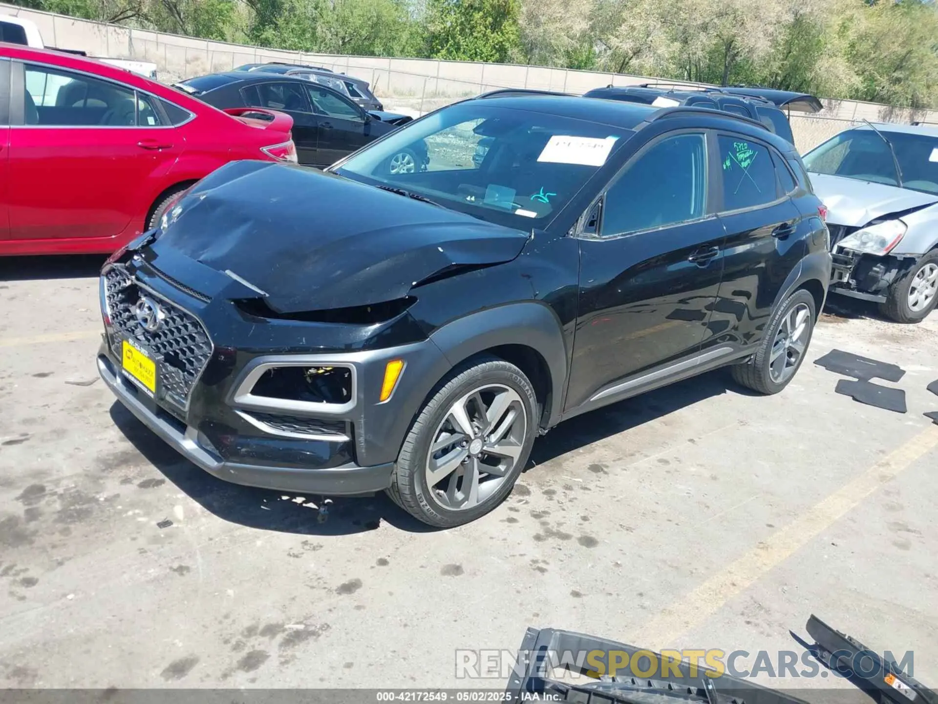 2 Photograph of a damaged car KM8K53A57KU379883 HYUNDAI KONA 2019