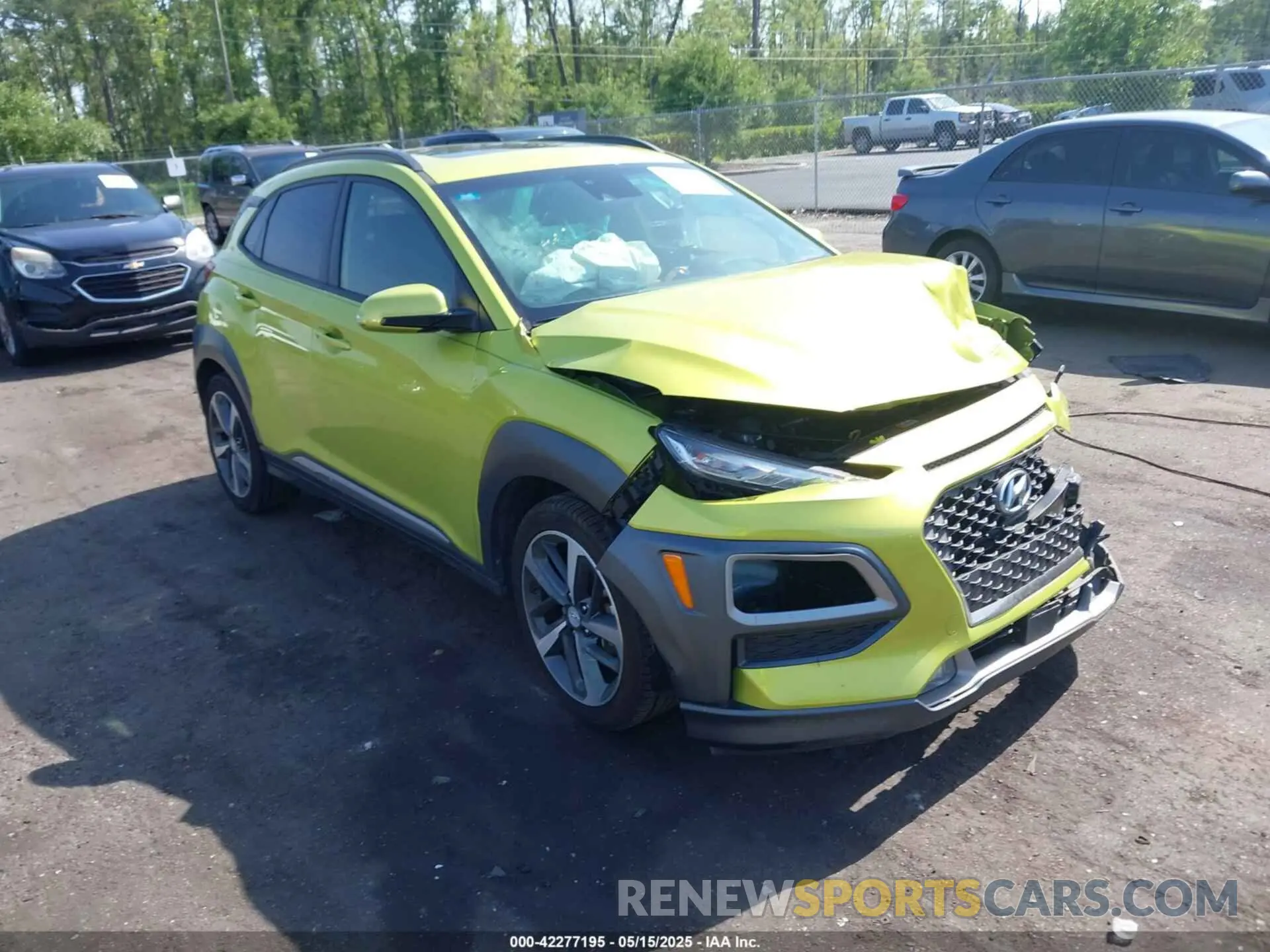 1 Photograph of a damaged car KM8K53A58KU226669 HYUNDAI KONA 2019