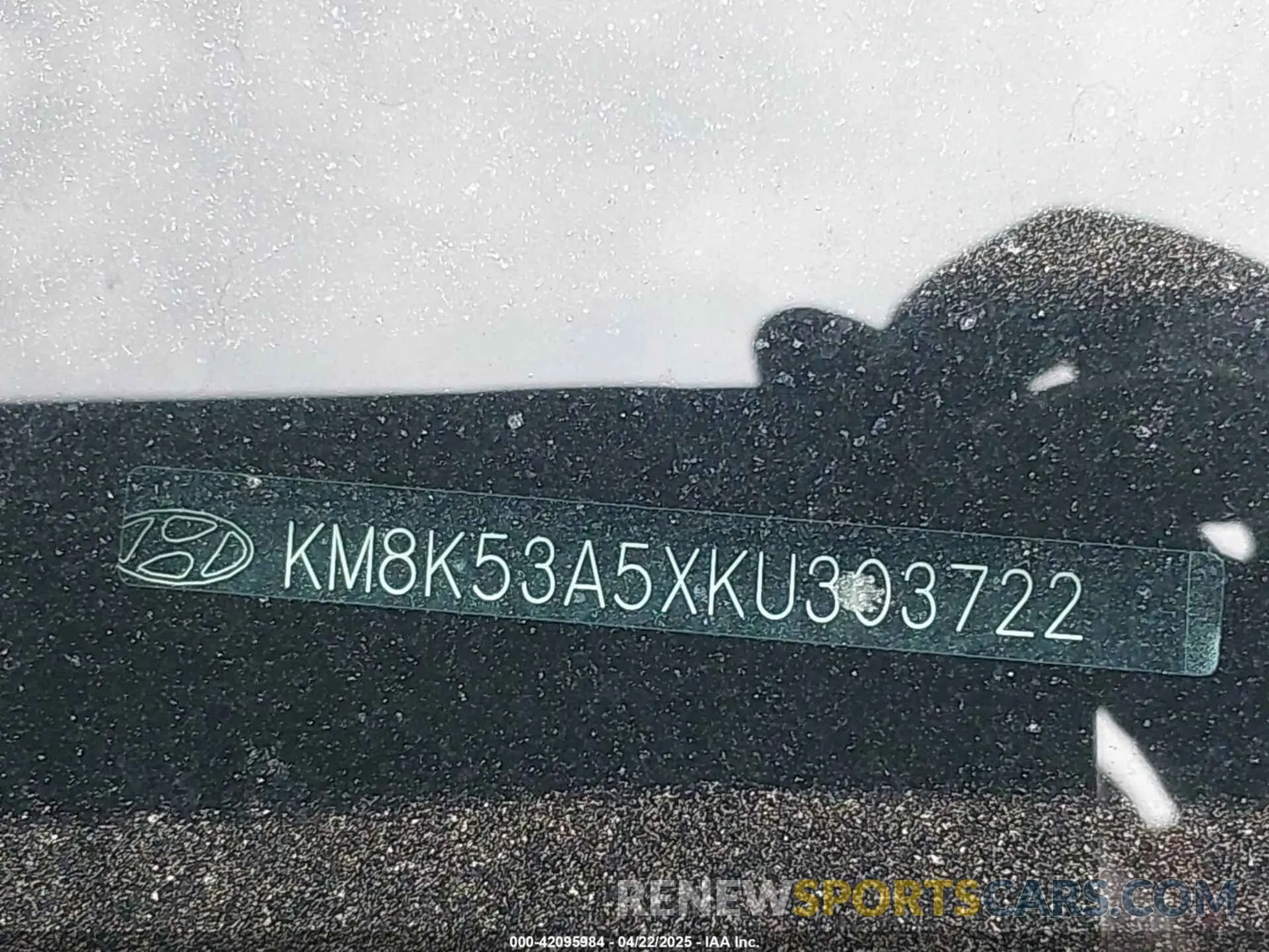 9 Photograph of a damaged car KM8K53A5XKU303722 HYUNDAI KONA 2019