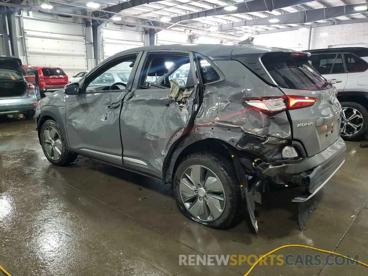 2 Photograph of a damaged car KM8K53AG0KU025818 HYUNDAI KONA 2019