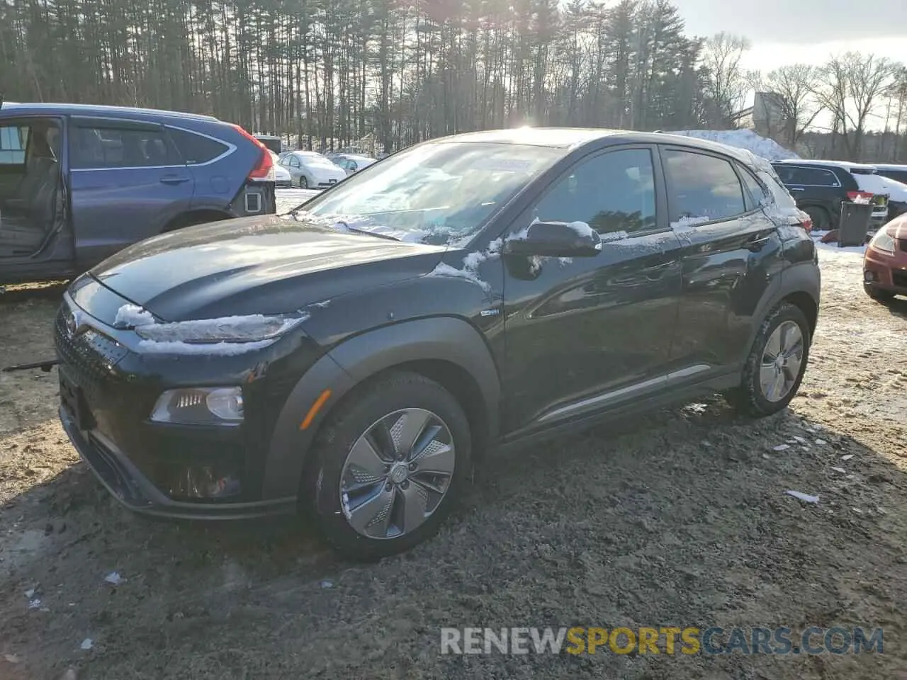 1 Photograph of a damaged car KM8K53AG2KU054639 HYUNDAI KONA 2019