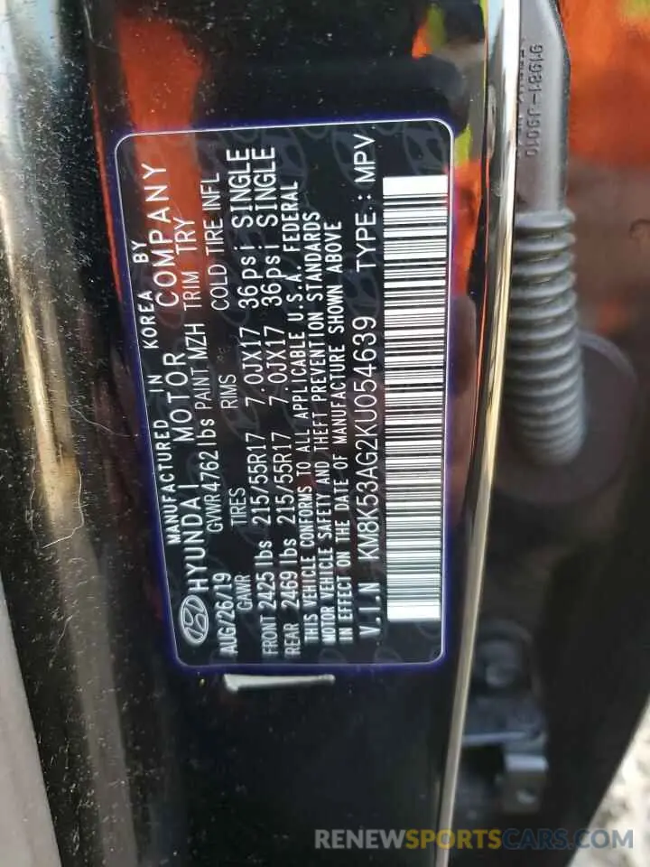12 Photograph of a damaged car KM8K53AG2KU054639 HYUNDAI KONA 2019