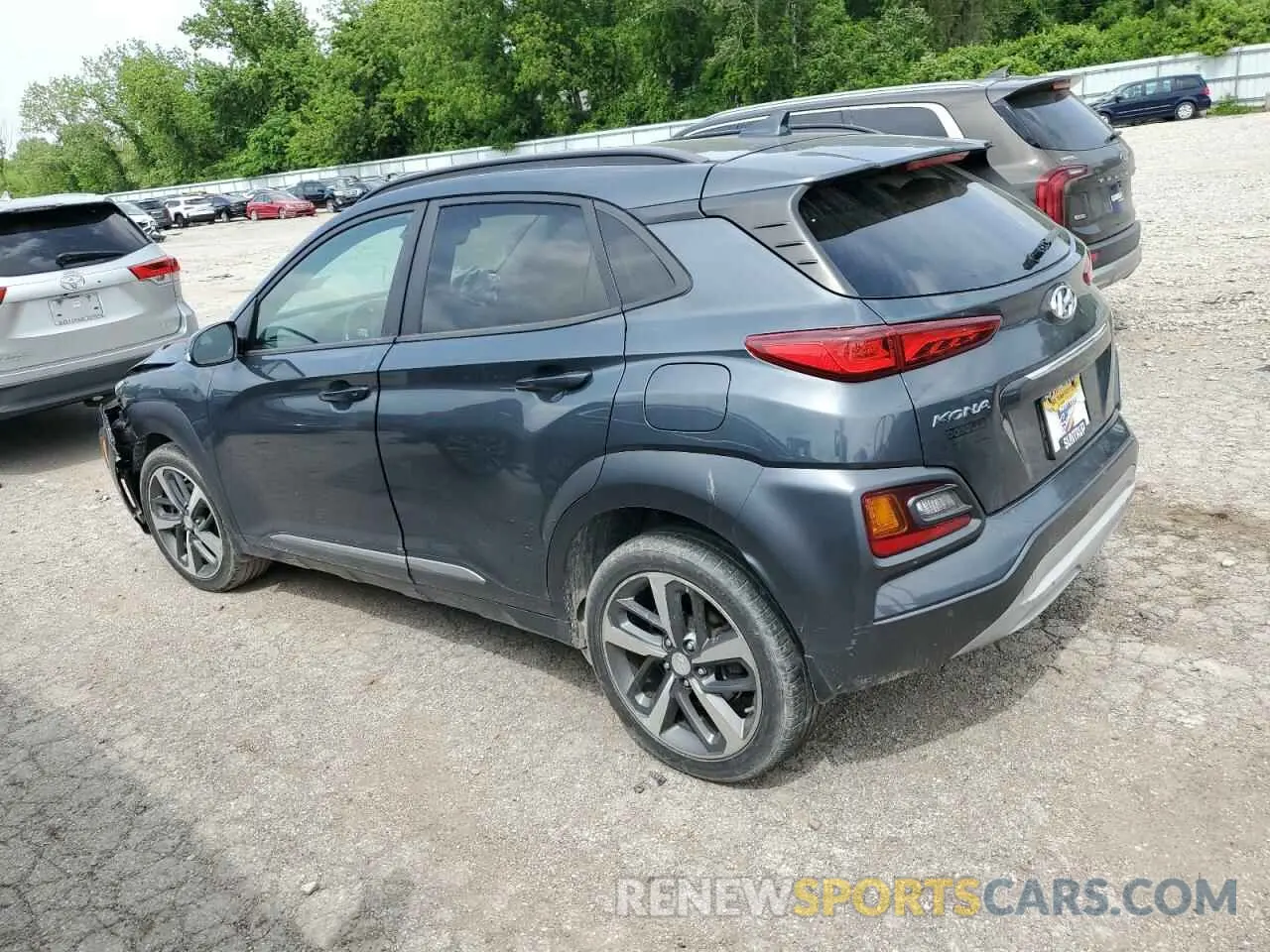 2 Photograph of a damaged car KM8K5CA50KU236371 HYUNDAI KONA 2019