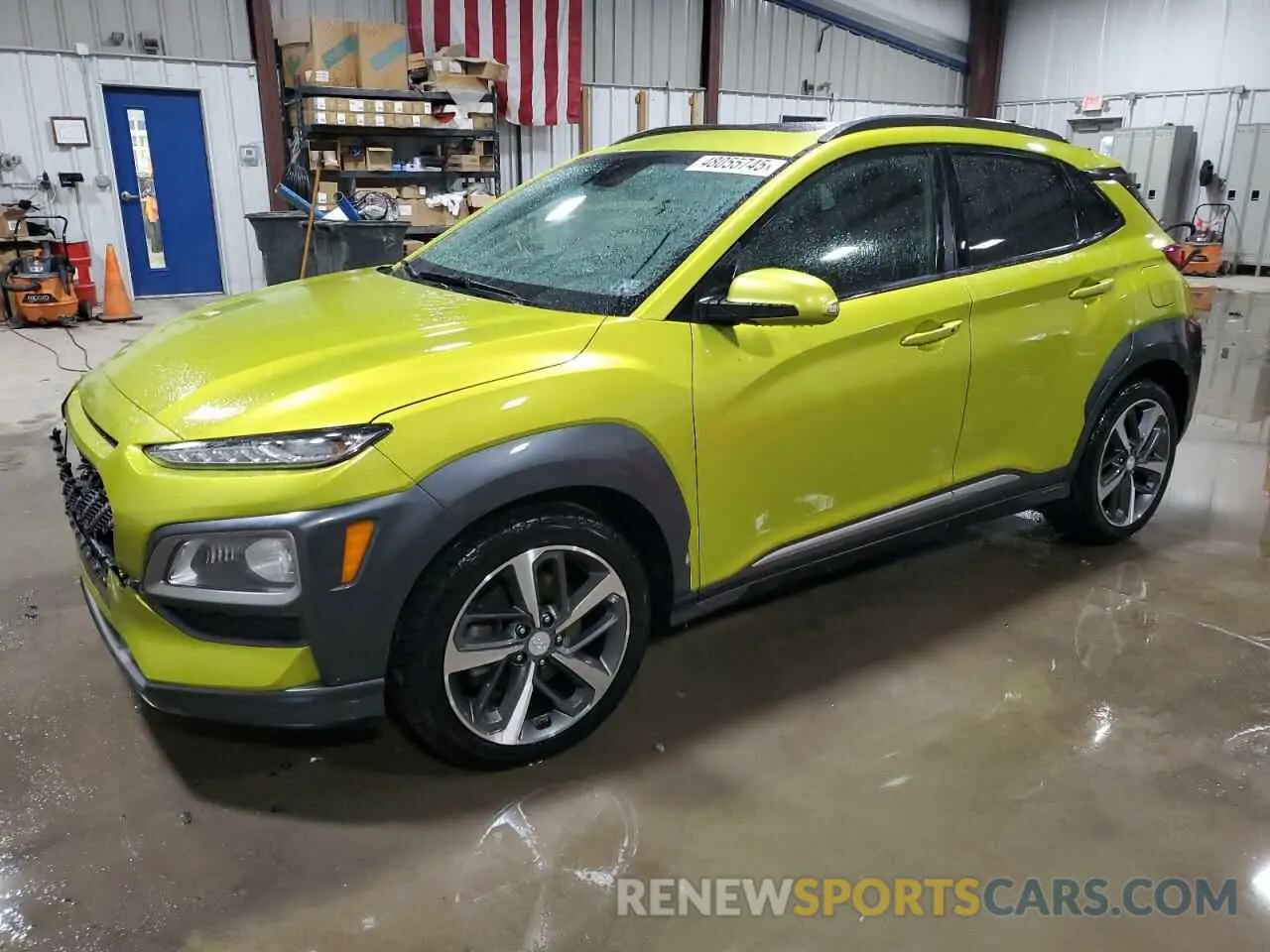 1 Photograph of a damaged car KM8K5CA54KU251357 HYUNDAI KONA 2019