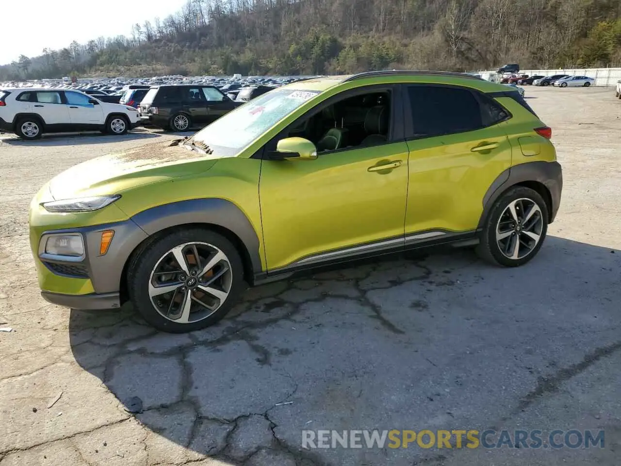 1 Photograph of a damaged car KM8K5CA56KU237041 HYUNDAI KONA 2019