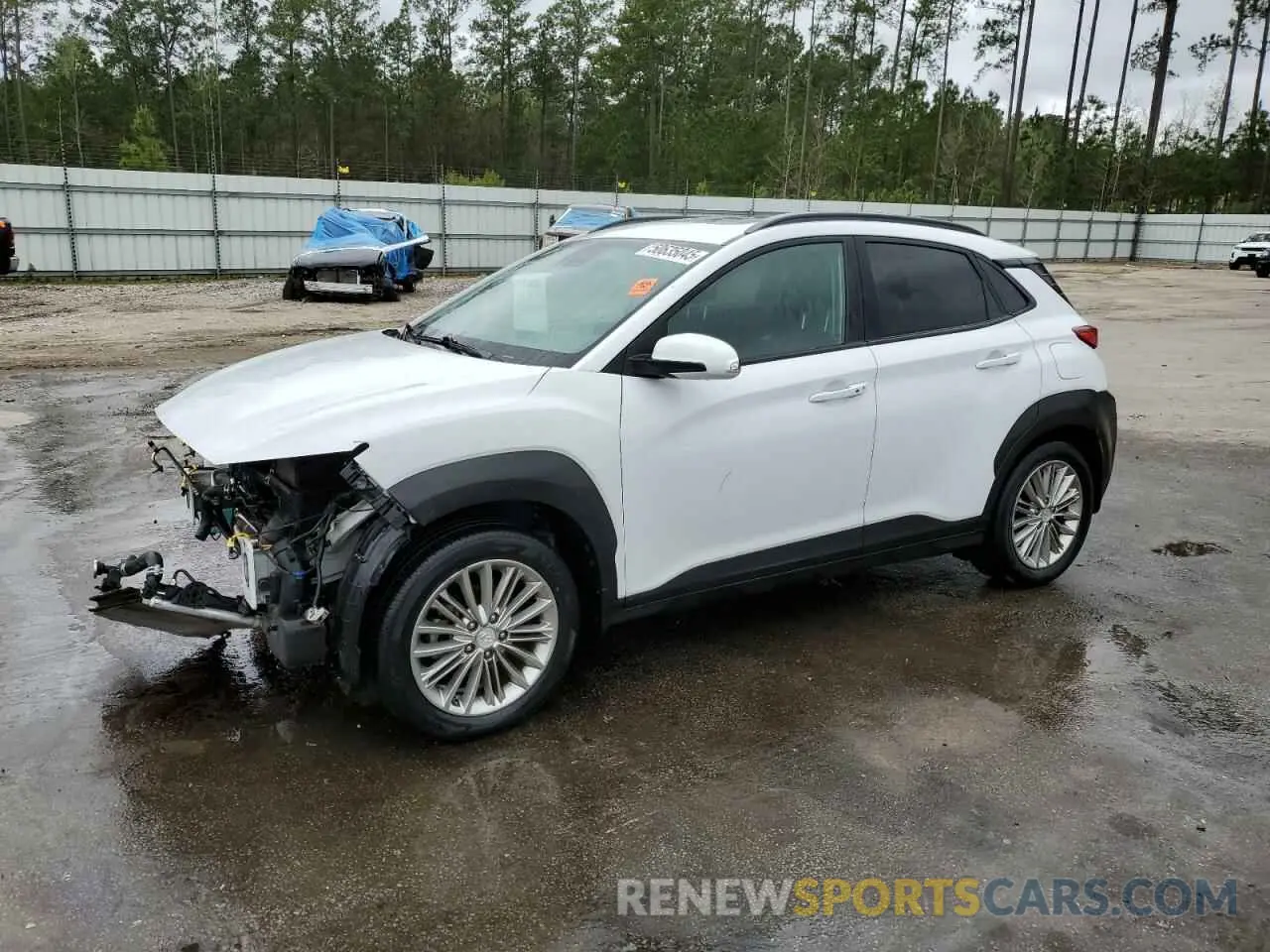 1 Photograph of a damaged car KM8K62AA8KU247624 HYUNDAI KONA 2019
