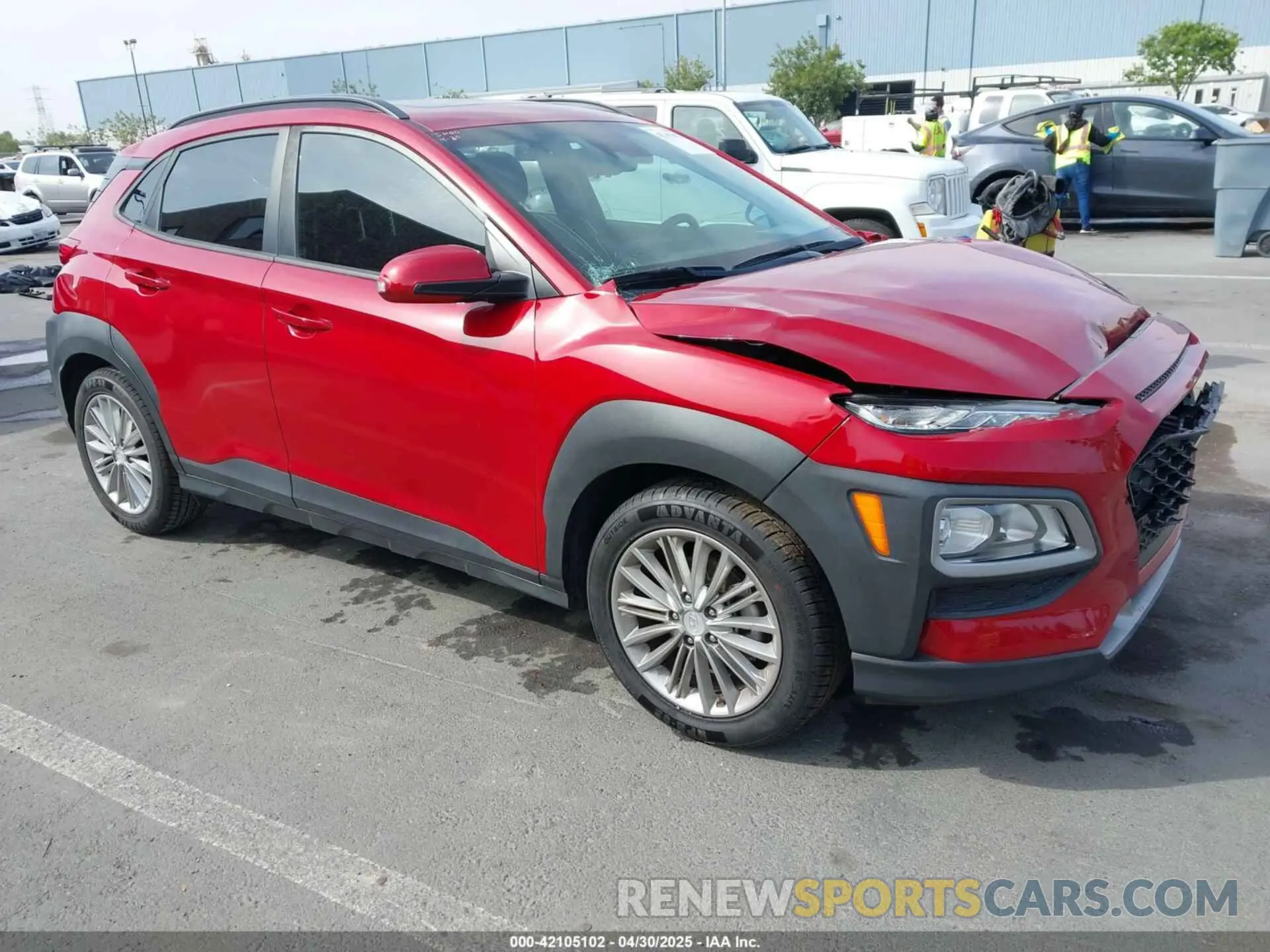1 Photograph of a damaged car KM8K62AA8KU345357 HYUNDAI KONA 2019