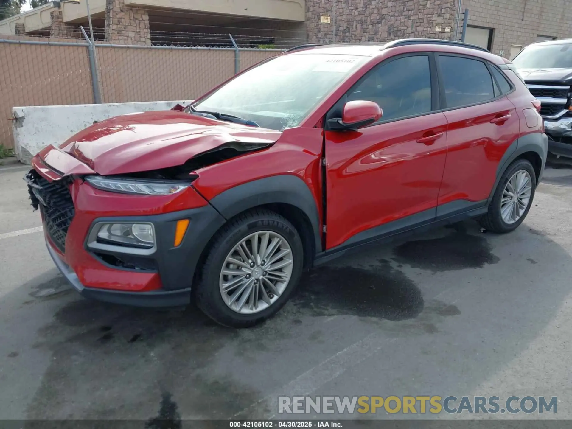 2 Photograph of a damaged car KM8K62AA8KU345357 HYUNDAI KONA 2019