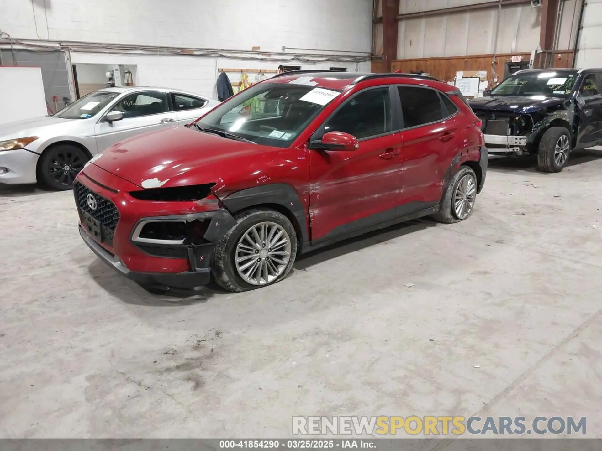 2 Photograph of a damaged car KM8K6CAA1KU383468 HYUNDAI KONA 2019
