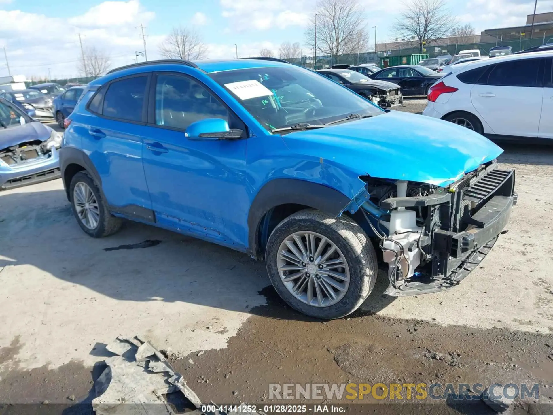 1 Photograph of a damaged car KM8K6CAA5KU242029 HYUNDAI KONA 2019