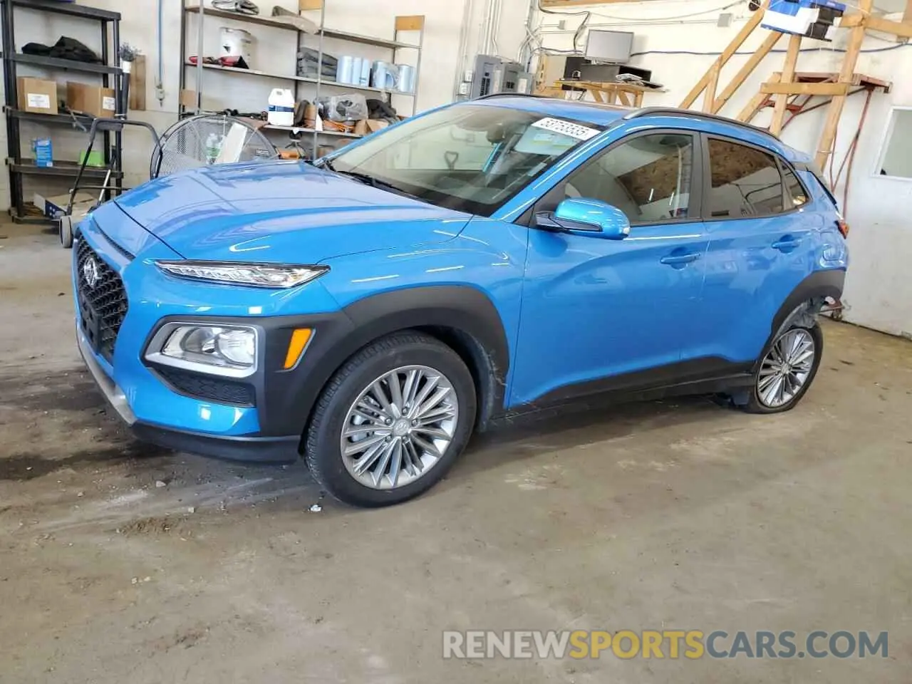 1 Photograph of a damaged car KM8K6CAA6KU255162 HYUNDAI KONA 2019