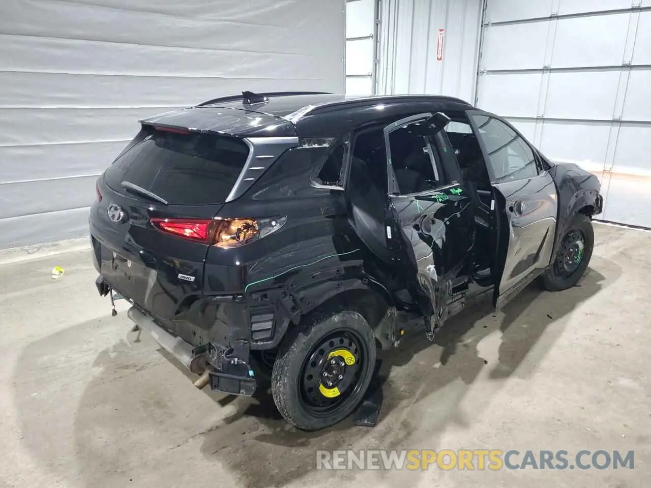 3 Photograph of a damaged car KM8K6CAA6KU319992 HYUNDAI KONA 2019