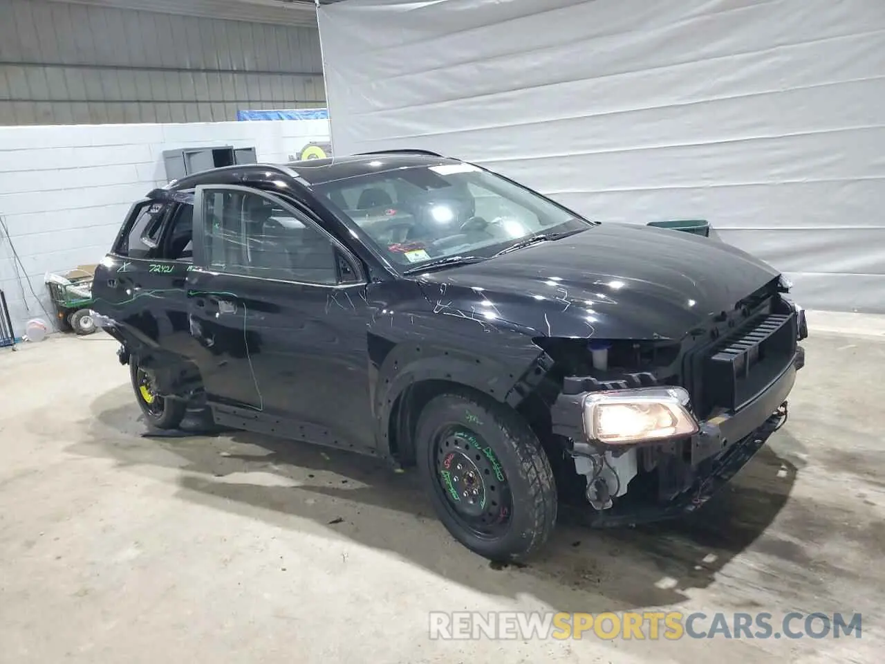 4 Photograph of a damaged car KM8K6CAA6KU319992 HYUNDAI KONA 2019