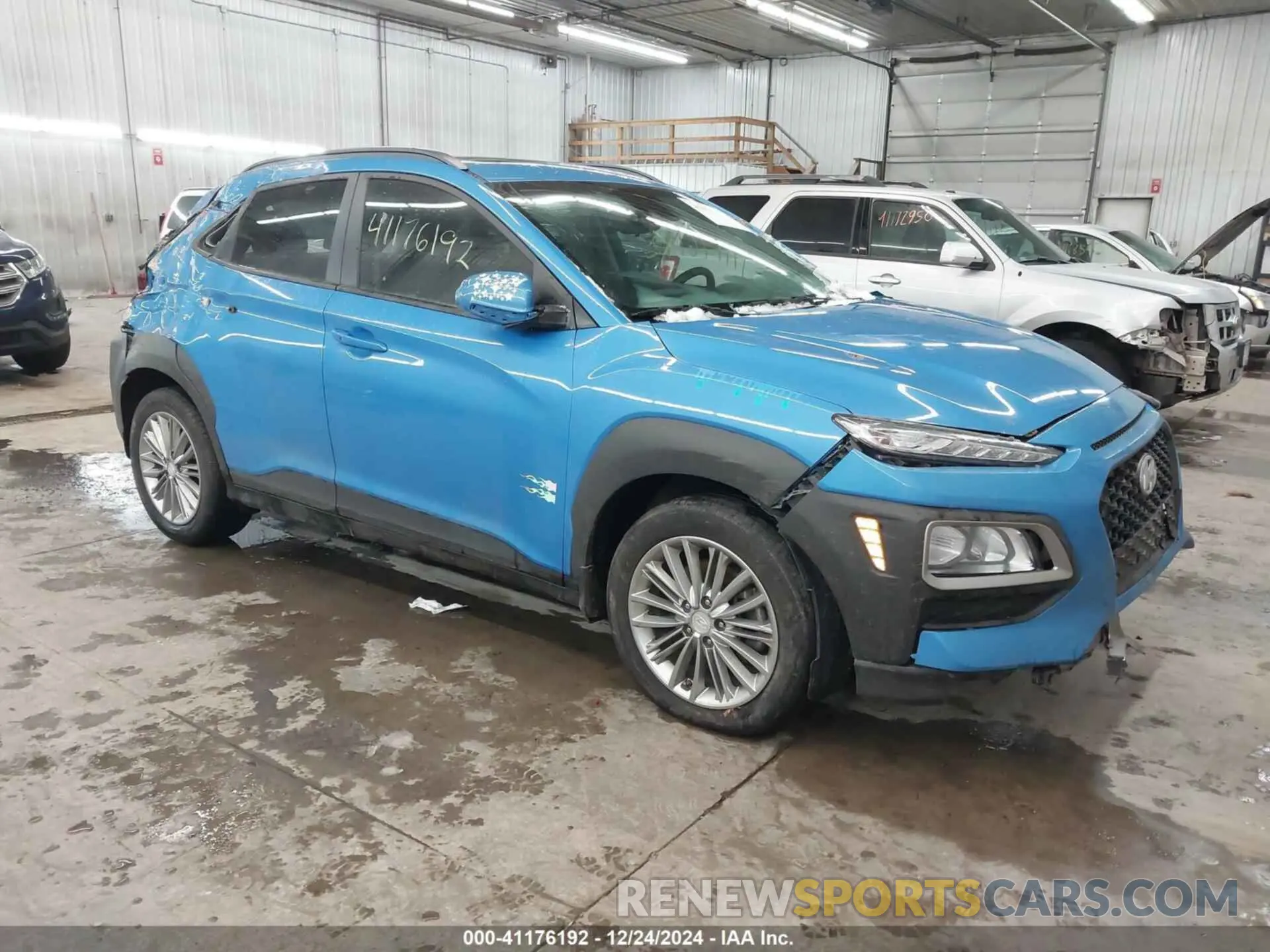 1 Photograph of a damaged car KM8K6CAA6KU359294 HYUNDAI KONA 2019