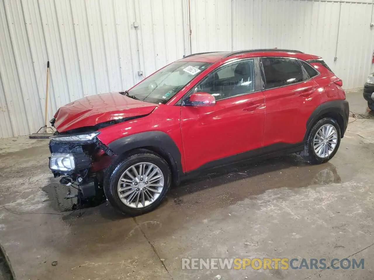 1 Photograph of a damaged car KM8K6CAA7KU254487 HYUNDAI KONA 2019