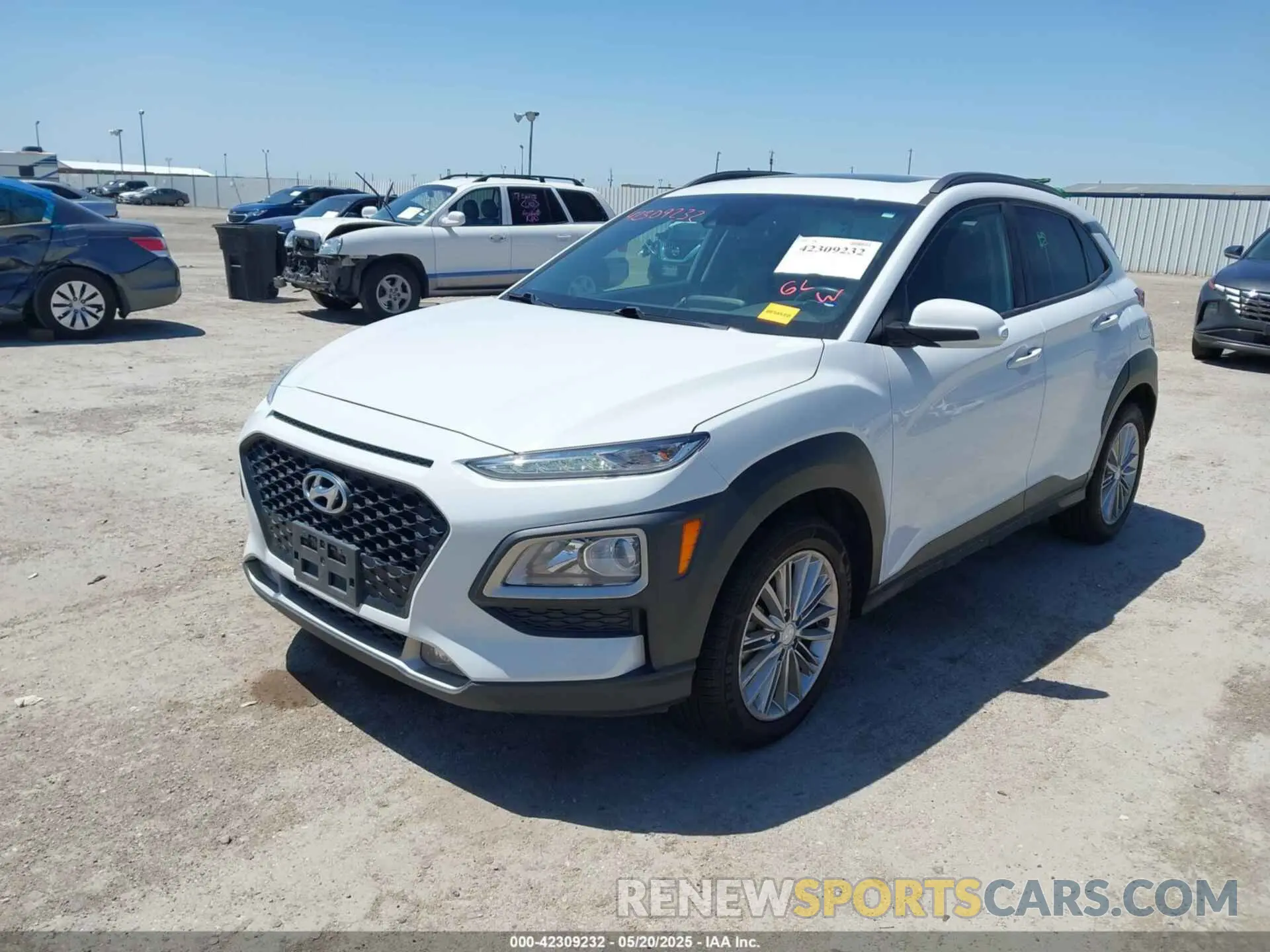 2 Photograph of a damaged car KM8K6CAA9KU256287 HYUNDAI KONA 2019