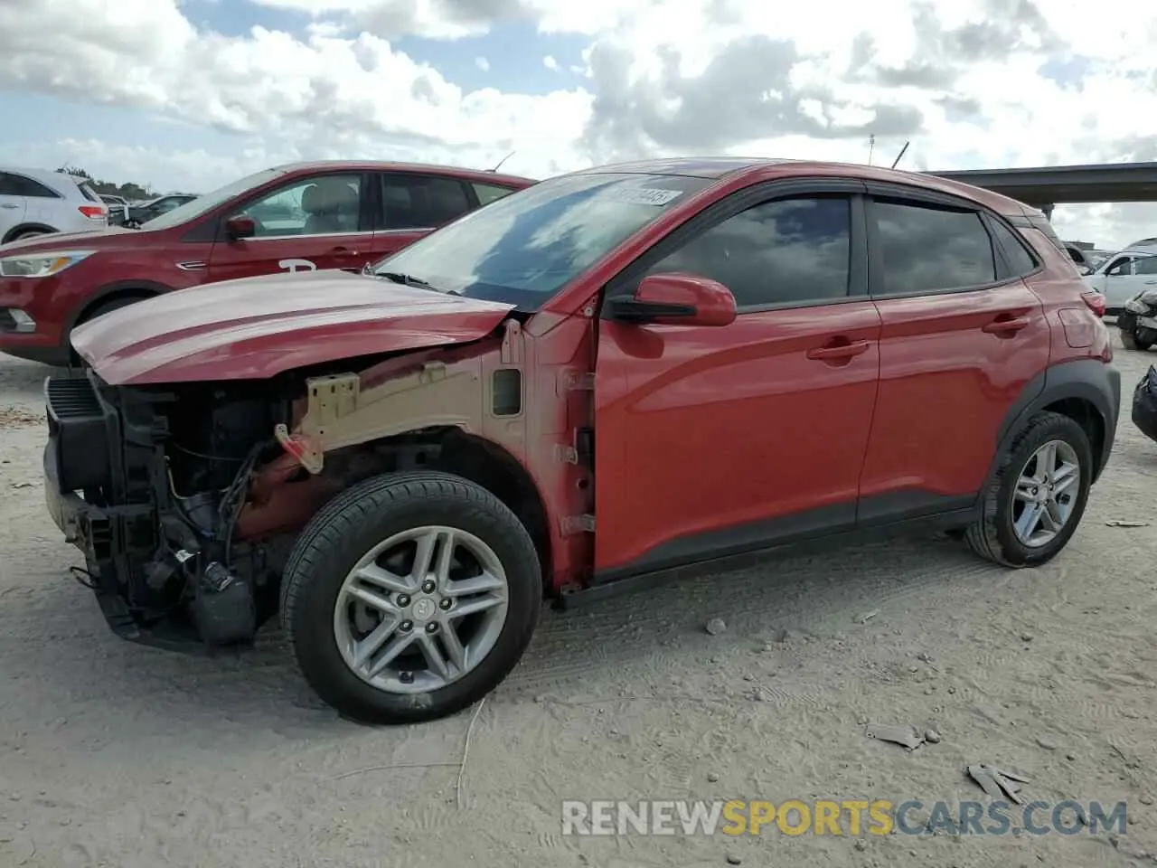 1 Photograph of a damaged car KM8K12AA1LU444649 HYUNDAI KONA 2020
