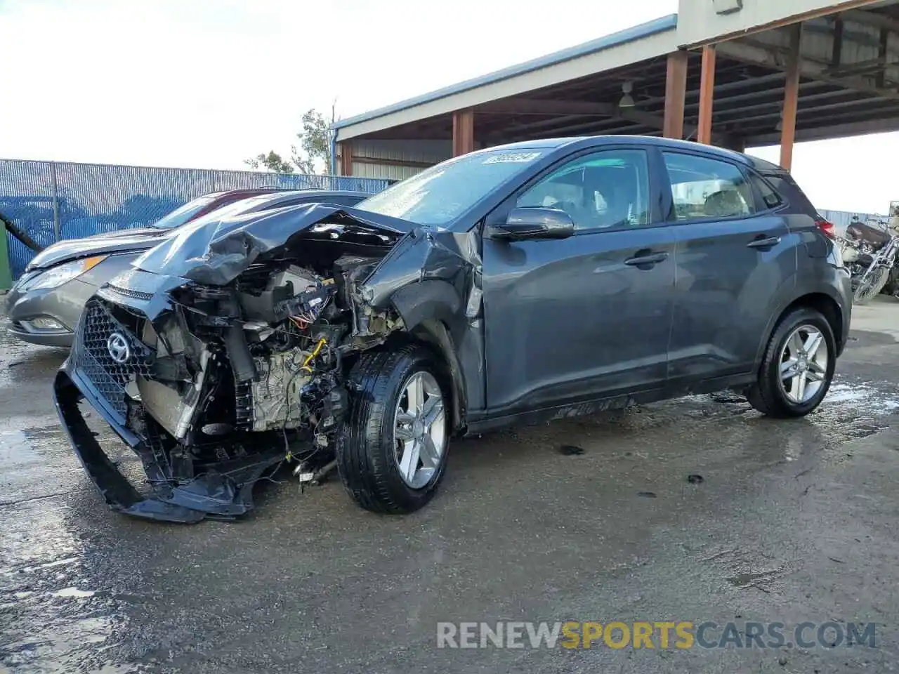 1 Photograph of a damaged car KM8K12AA4LU486698 HYUNDAI KONA 2020