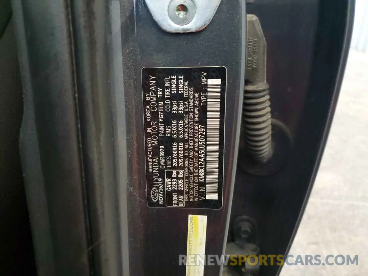 13 Photograph of a damaged car KM8K12AA5LU507297 HYUNDAI KONA 2020