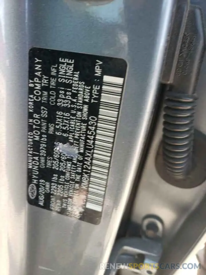13 Photograph of a damaged car KM8K12AAXLU445430 HYUNDAI KONA 2020