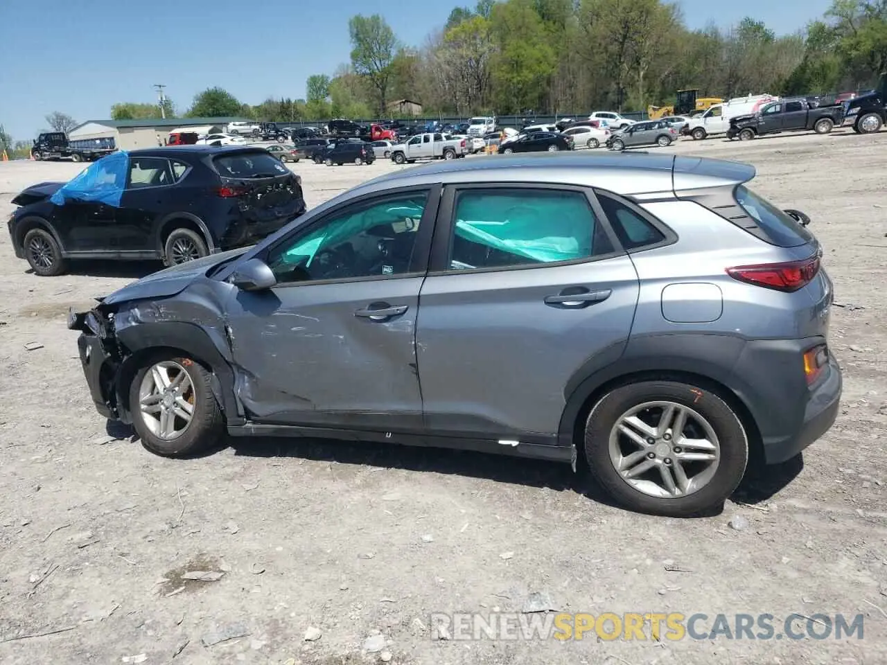 2 Photograph of a damaged car KM8K12AAXLU445430 HYUNDAI KONA 2020