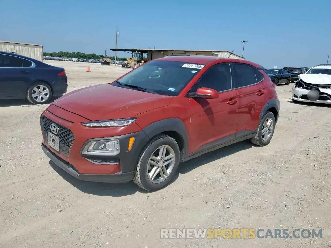 1 Photograph of a damaged car KM8K12AAXLU497110 HYUNDAI KONA 2020