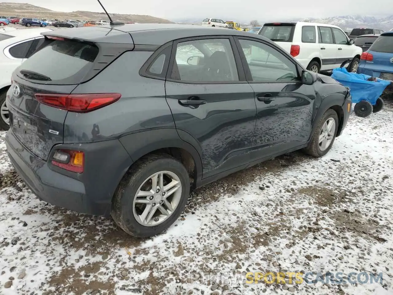 3 Photograph of a damaged car KM8K1CAA2LU493820 HYUNDAI KONA 2020