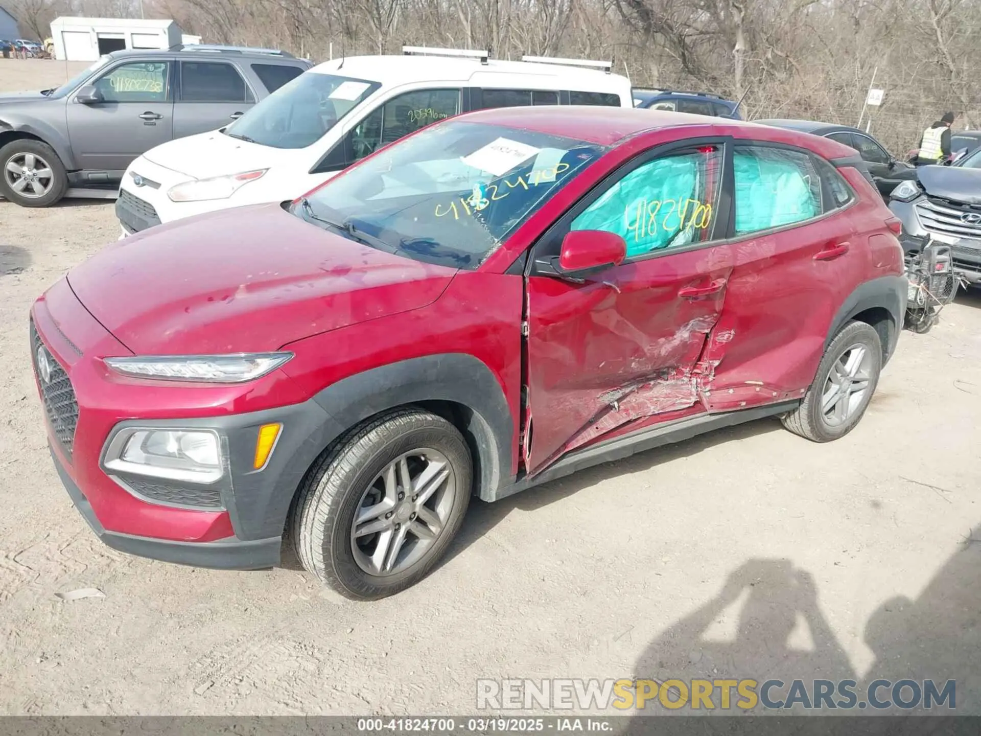 2 Photograph of a damaged car KM8K1CAA3LU461037 HYUNDAI KONA 2020