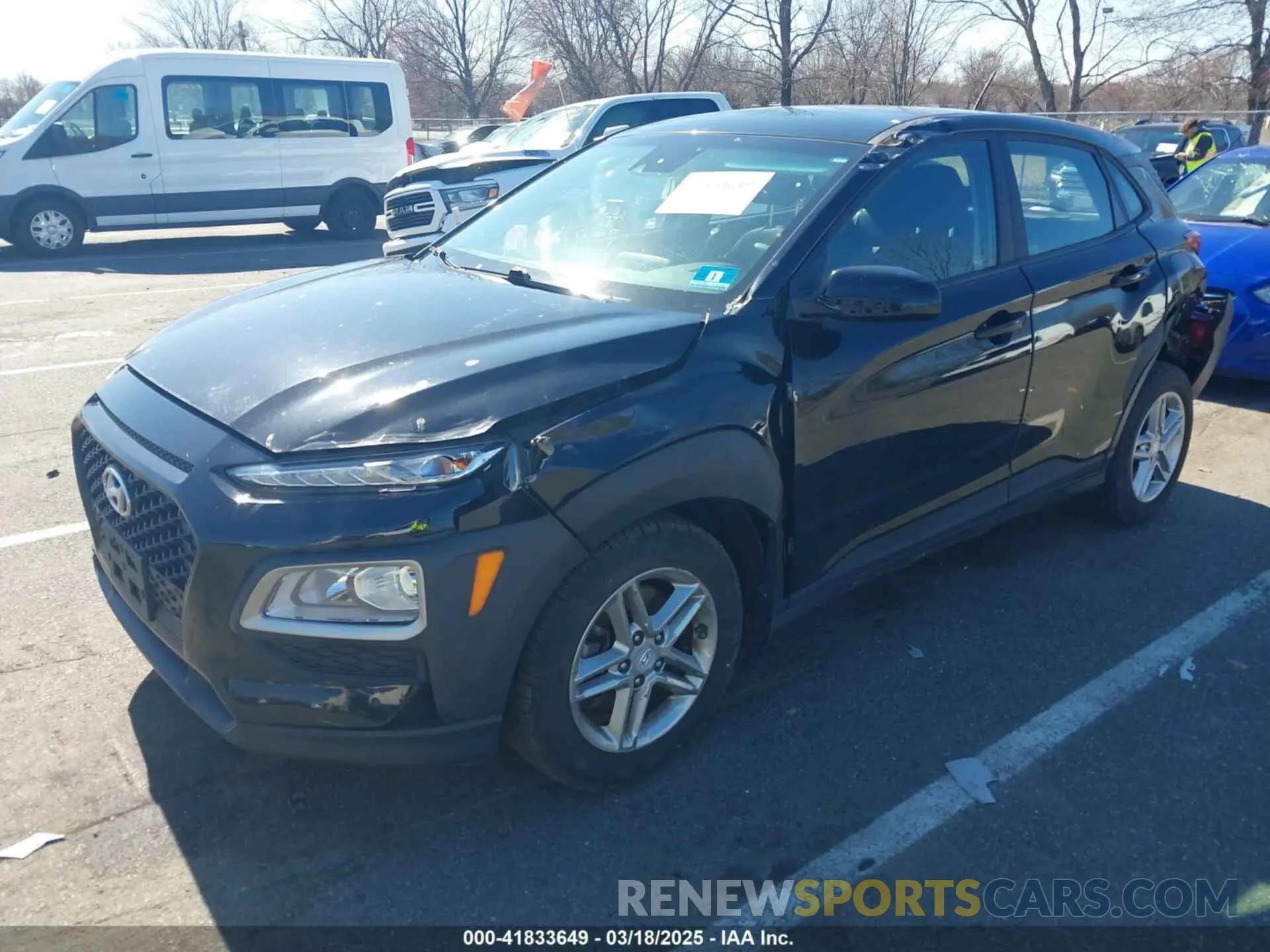2 Photograph of a damaged car KM8K1CAA7LU488743 HYUNDAI KONA 2020
