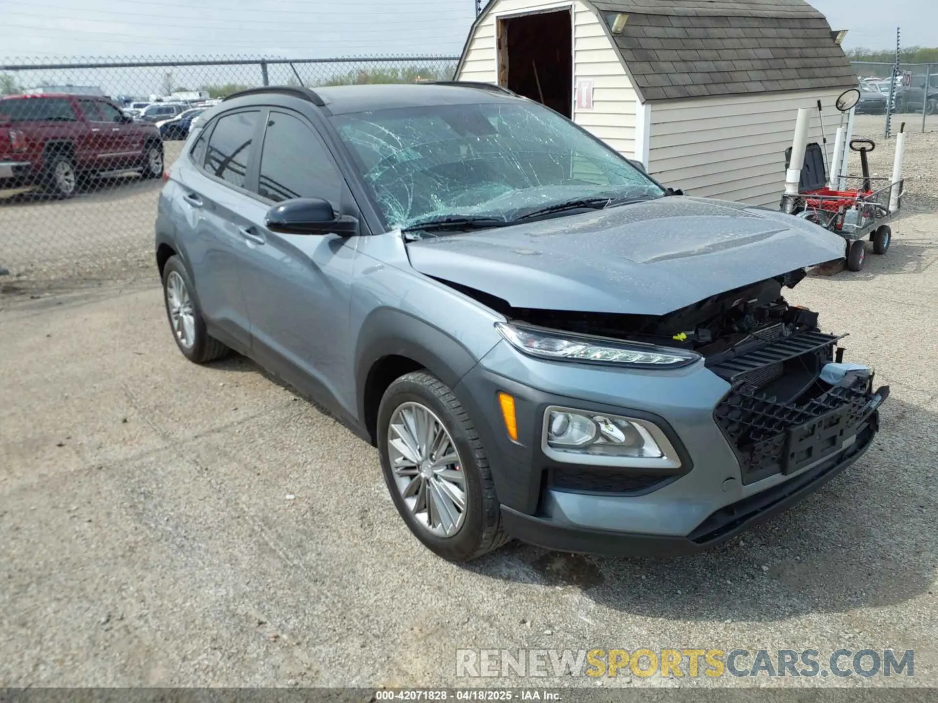 1 Photograph of a damaged car KM8K22AA0LU450469 HYUNDAI KONA 2020