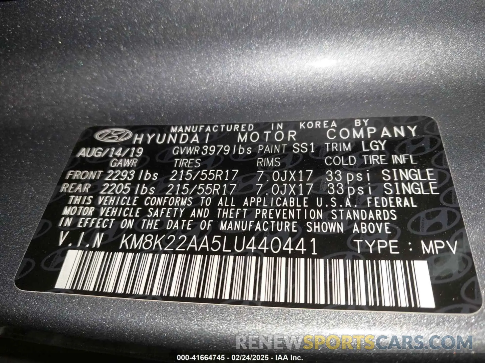 9 Photograph of a damaged car KM8K22AA5LU440441 HYUNDAI KONA 2020
