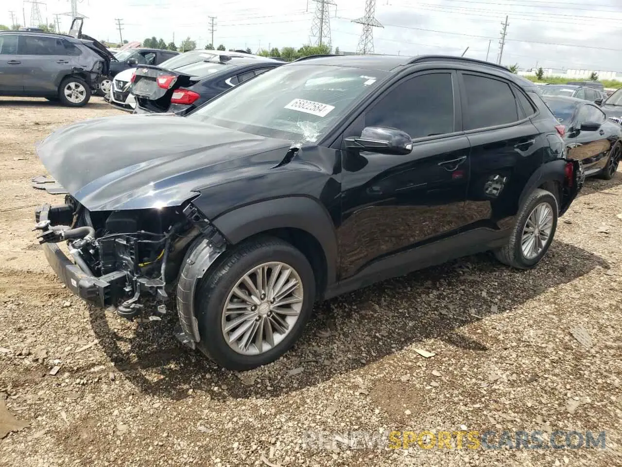 1 Photograph of a damaged car KM8K22AA7LU470072 HYUNDAI KONA 2020