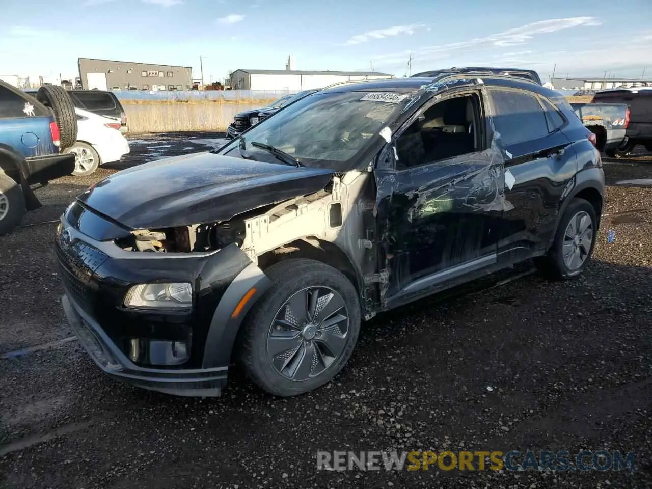 1 Photograph of a damaged car KM8K23AGXLU063602 HYUNDAI KONA 2020