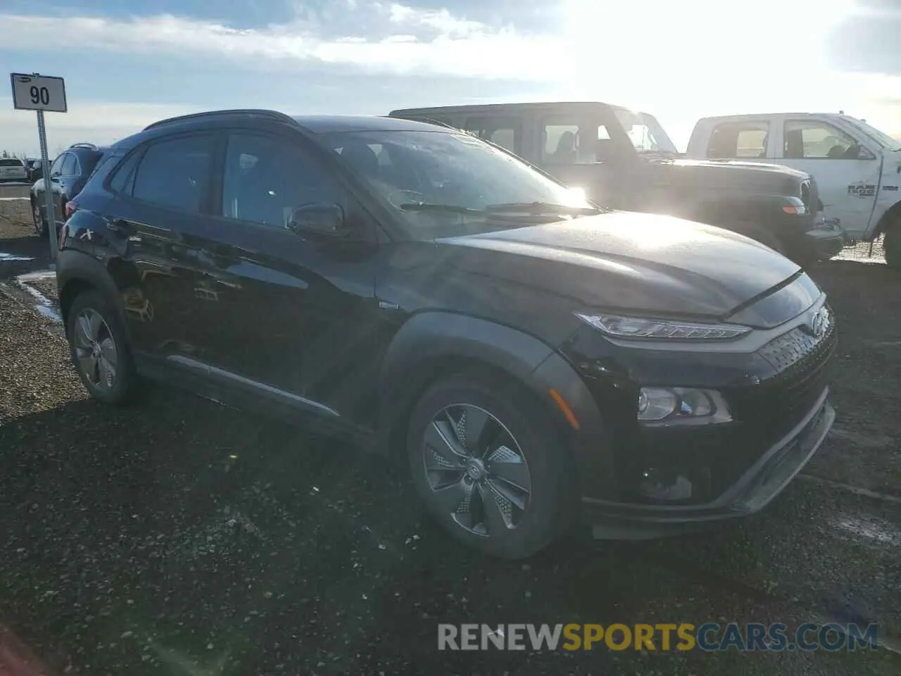 4 Photograph of a damaged car KM8K23AGXLU063602 HYUNDAI KONA 2020