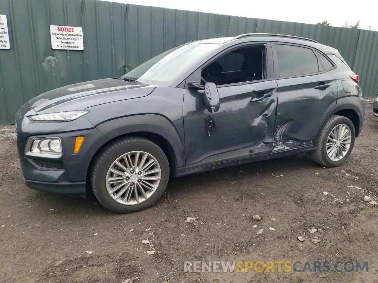 1 Photograph of a damaged car KM8K2CAA2LU454495 HYUNDAI KONA 2020