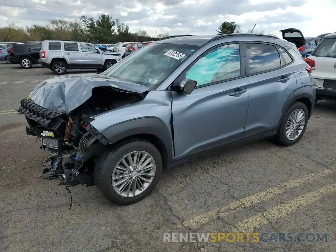 1 Photograph of a damaged car KM8K2CAA2LU532631 HYUNDAI KONA 2020