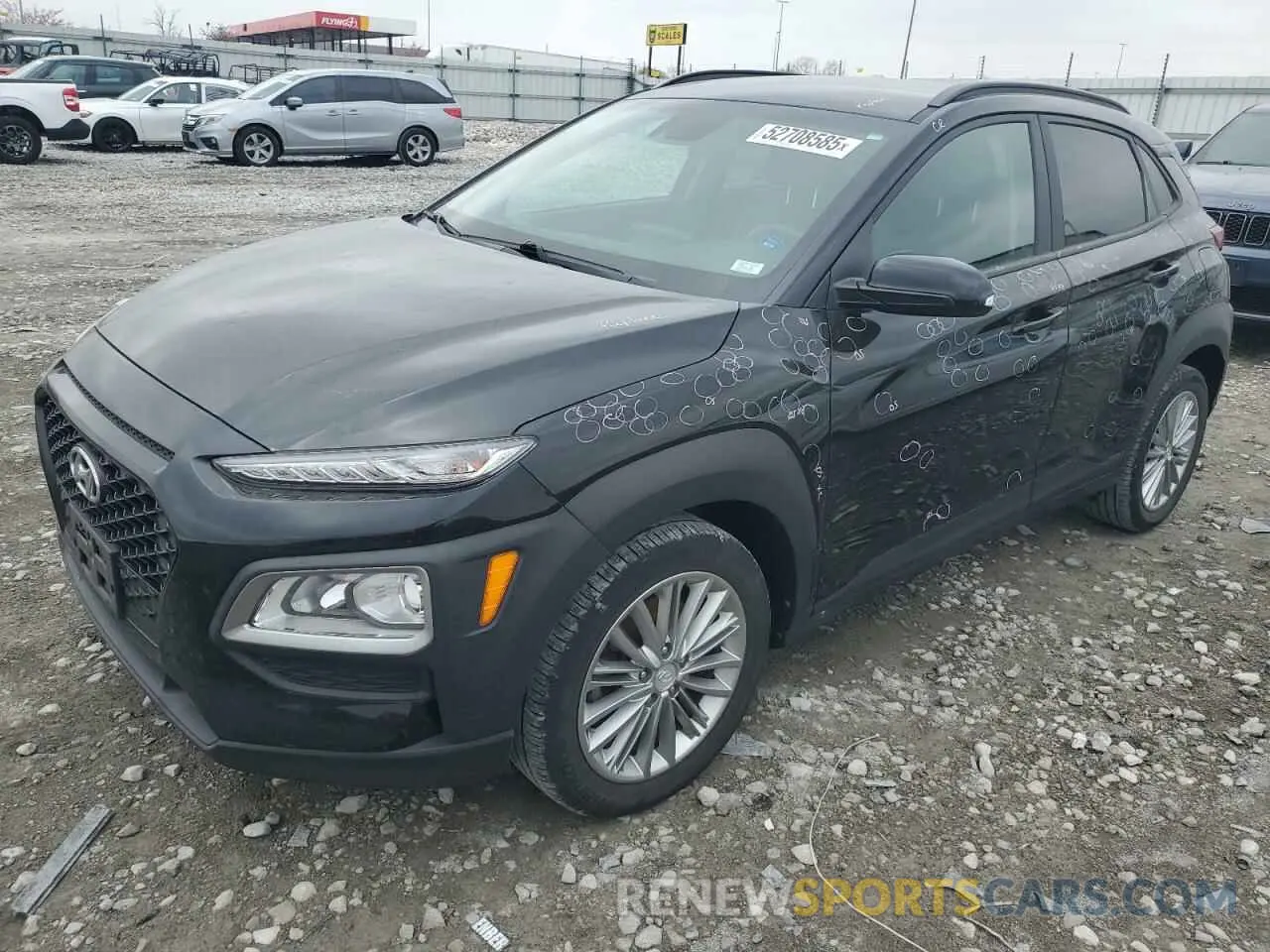 1 Photograph of a damaged car KM8K2CAA3LU483214 HYUNDAI KONA 2020