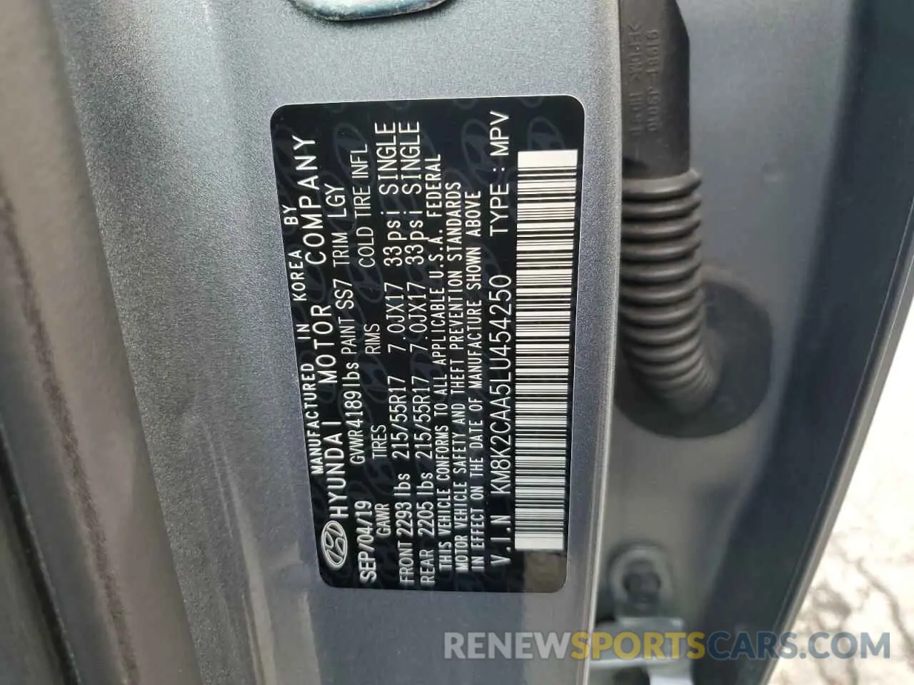 15 Photograph of a damaged car KM8K2CAA5LU454250 HYUNDAI KONA 2020
