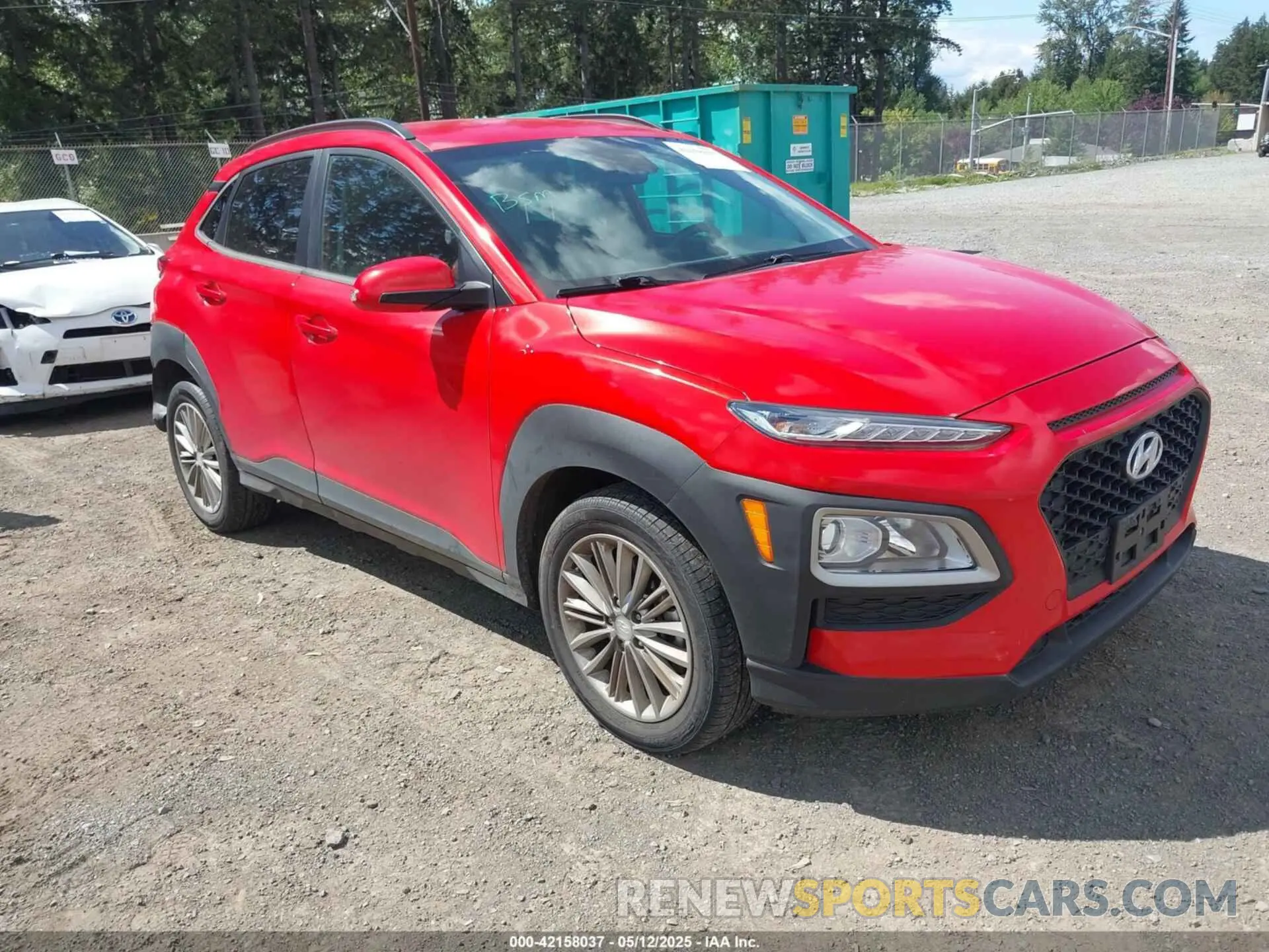 1 Photograph of a damaged car KM8K2CAA9LU398443 HYUNDAI KONA 2020