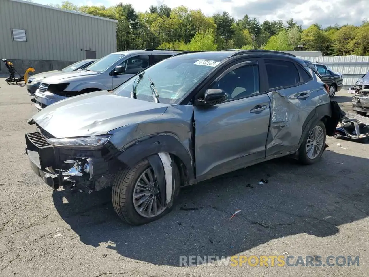 1 Photograph of a damaged car KM8K2CAA9LU424054 HYUNDAI KONA 2020