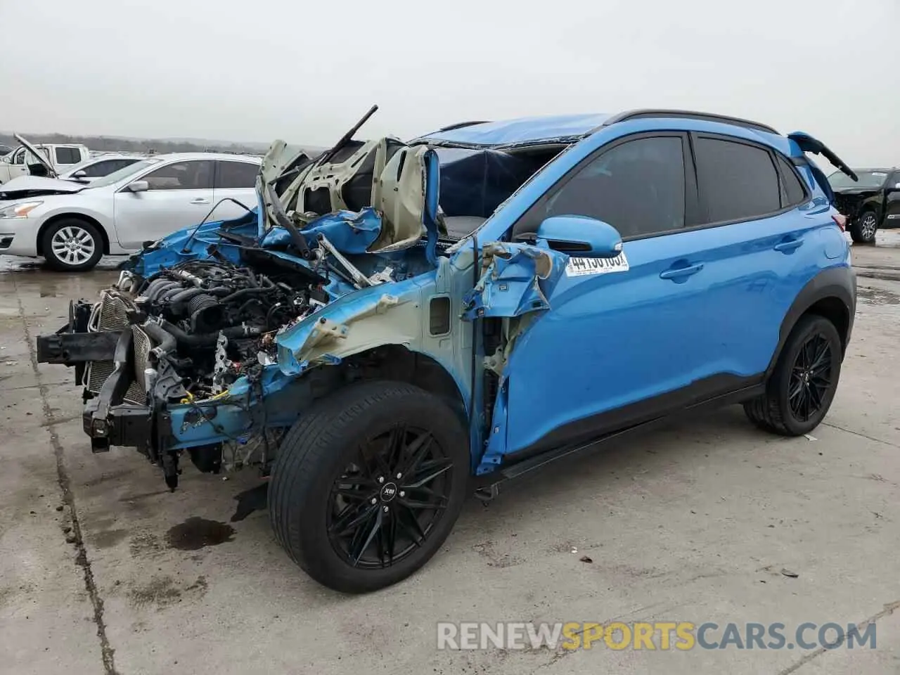 1 Photograph of a damaged car KM8K2CAAXLU494470 HYUNDAI KONA 2020
