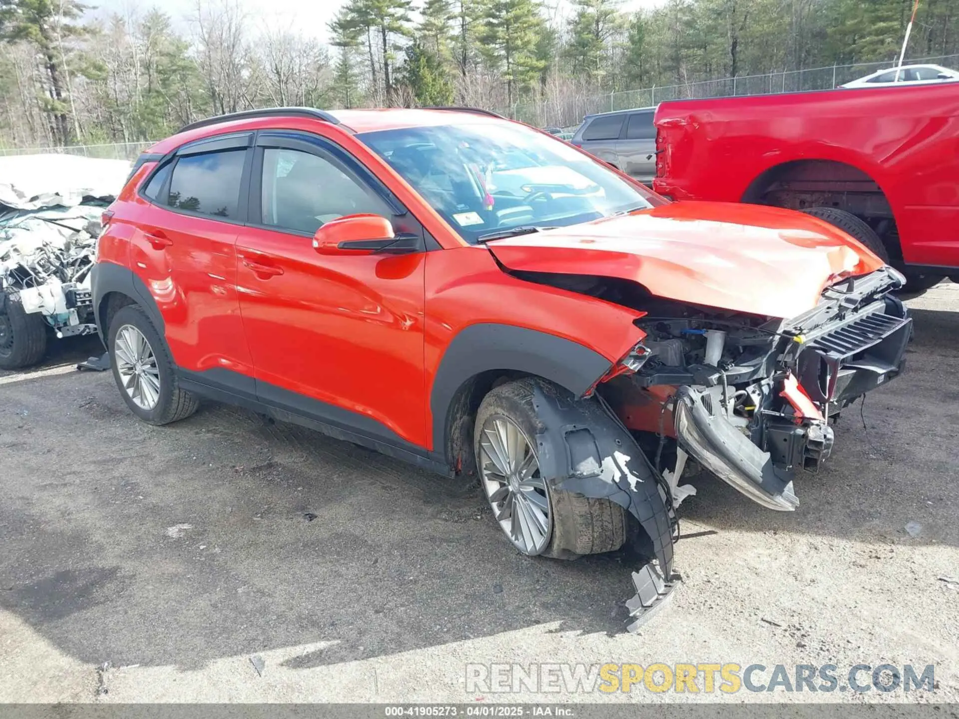 1 Photograph of a damaged car KM8K2CAAXLU574383 HYUNDAI KONA 2020