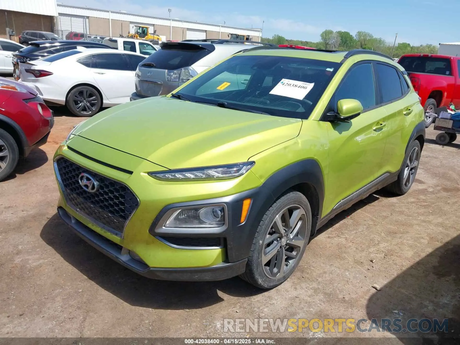2 Photograph of a damaged car KM8K33A51LU556628 HYUNDAI KONA 2020