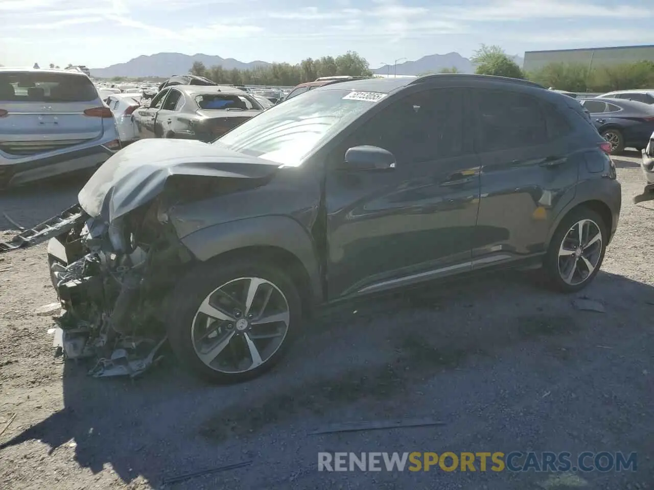 1 Photograph of a damaged car KM8K33A5XLU410891 HYUNDAI KONA 2020