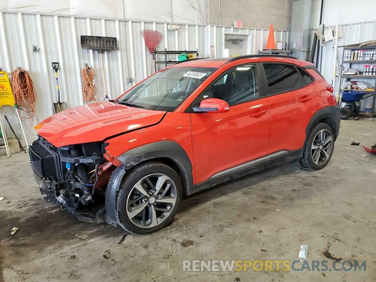 1 Photograph of a damaged car KM8K3CA53LU536834 HYUNDAI KONA 2020